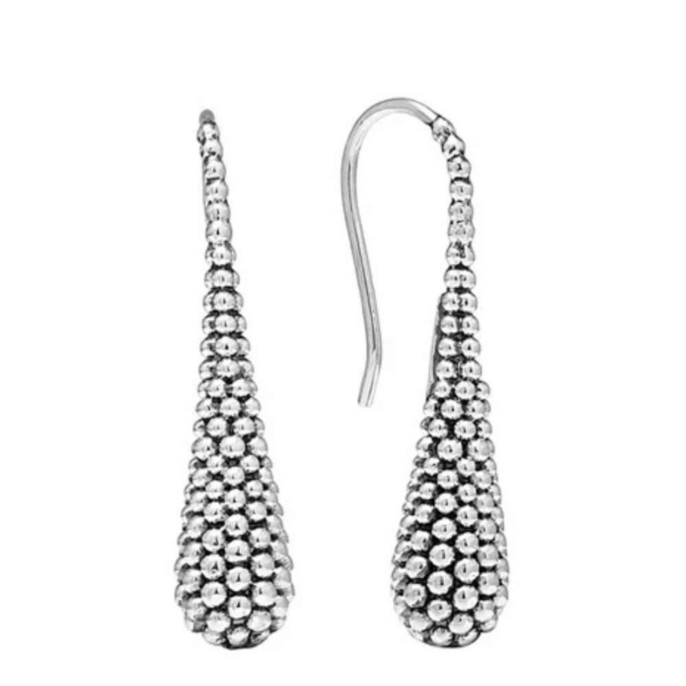 Lagos Signature Caviar Teardrop Earrings NWOT